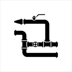 Pipe Icon, Pipe Fitting Icon, Water, Gas, Oil Pipeline, Plumbing Work