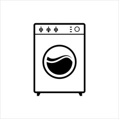 Washing Machine Icon. Cloth Washing Machine Icon