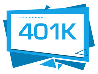 Retirement 401K Blue Squares Triangles Text 