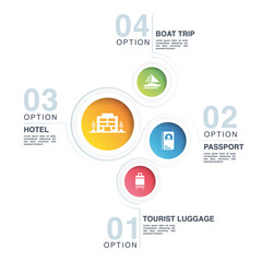 TOURISM AND TRAVEL INFOGRAPHIC CONCEPT