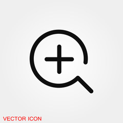 Obraz premium Zoom icon vector sign symbol for design
