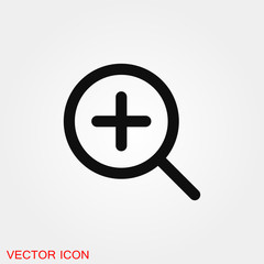 Fototapeta premium Zoom icon vector sign symbol for design