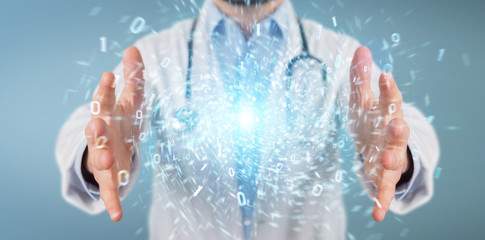 Scientist creating renewable and sustainable eco energy 3D rendering