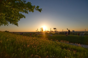 Sonnenuntergang auf dem Olympiaberg