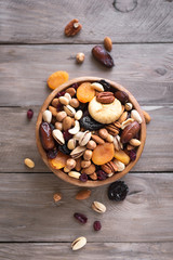 Mixed nuts and dried fruits