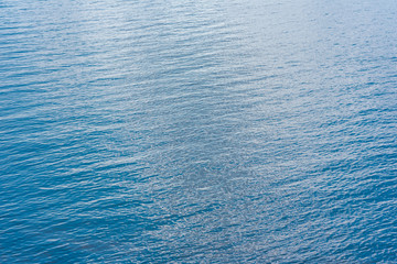 Beautiful blue water of the ocean in sunny summer day
