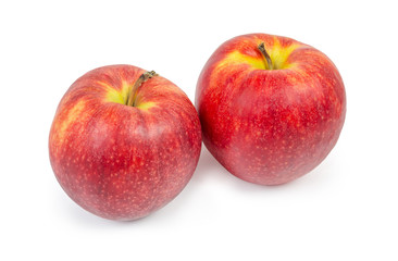 Fototapeta na wymiar Red apples on a white background