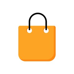 Shopping bag icon, orange