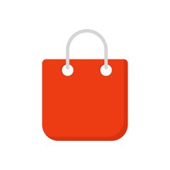 Shopping bag icon, red
