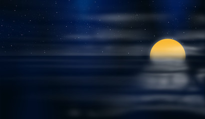 night Sea Full Moon