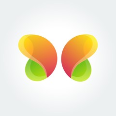 Vector logo design element. Butterfly, creative