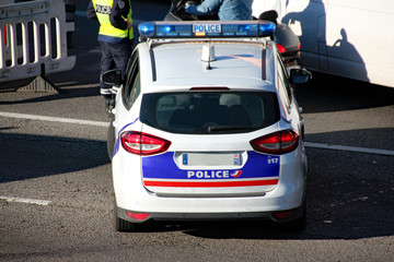 Naklejka premium Véhicule de police