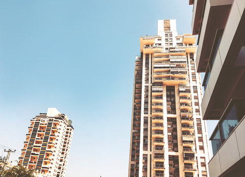 HOLON, ISRAEL- SEPTEMBER 2, 2019: High residential buildings in Holon, Israel.