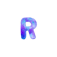 Watercolor letter R