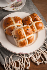 Hot Cross Buns a spiced sweet cake traditionally eaten on Good Friday