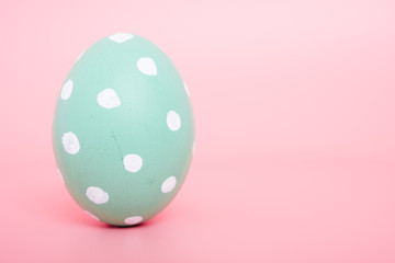 Beautiful Easter Green egg color on pink