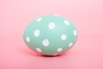 Beautiful Easter Green egg color on pink
