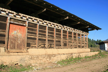 Shed in a village in Bhutan