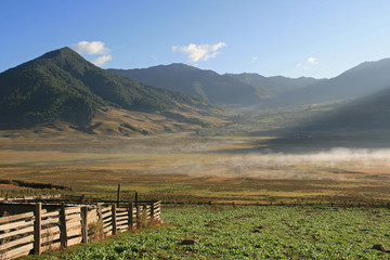 countryside around gangtey (bhutan)