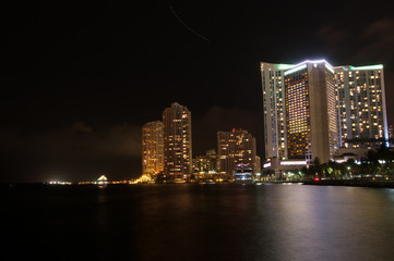 Fototapeta premium Miami skyline at night