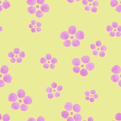 Fototapeta na wymiar 梅の花のシームレスパターン（水彩）