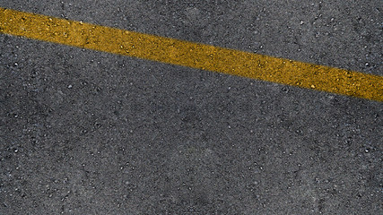 Asphalt Road line yellow