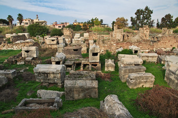 Fototapeta na wymiar Hippodrome, Tyre, Lebanon, Roman Ruins