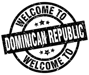 welcome to Dominican Republic black stamp
