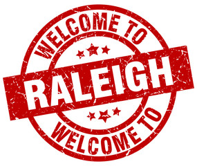 welcome to Raleigh red stamp
