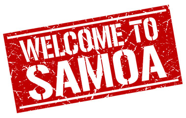 welcome to Samoa stamp