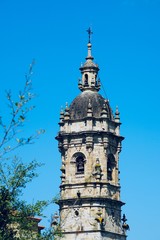 church architecture in Bilbao city Spain