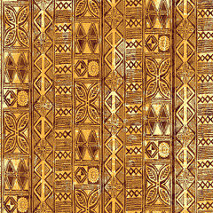 Hawaii style tribal fabric wallpaper  grunge  vector seamless ethnic pattern