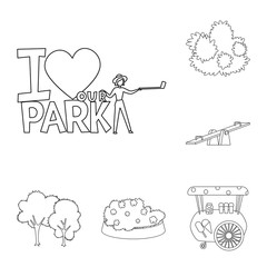 Vector illustration of landscape and nature sign. Collection of landscape and city vector icon for stock.