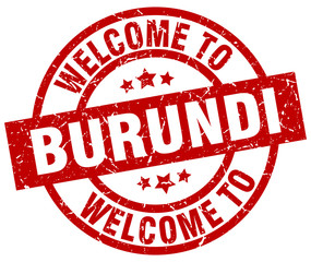 welcome to Burundi red stamp