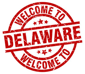welcome to Delaware red stamp