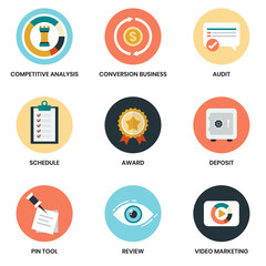 Business icons set for business