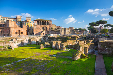 Obraz premium Ruins of the Trajan Forum in Rome, Italy