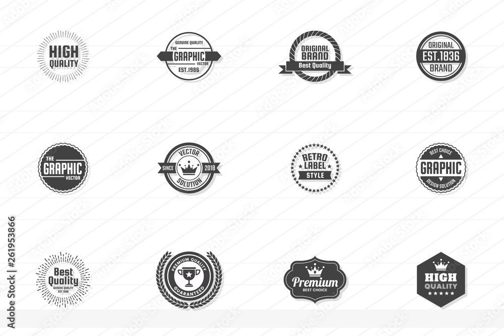 Wall mural Vintage Retro Vector Logo for banner