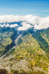 Reunion island aerial photo