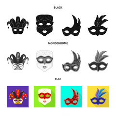 Vector illustration of luxury and celebration sign. Set of luxury and hide  stock vector illustration.