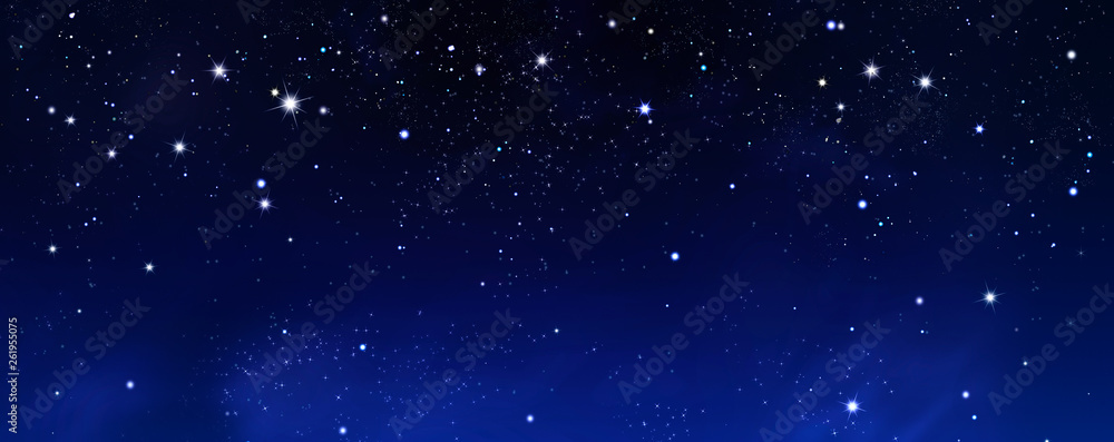Wall mural background of the night sky with stars