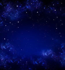 Fototapeta premium Deep space. Night sky, abstract blue background