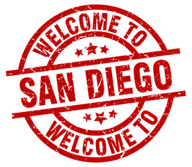 welcome to San Diego red stamp