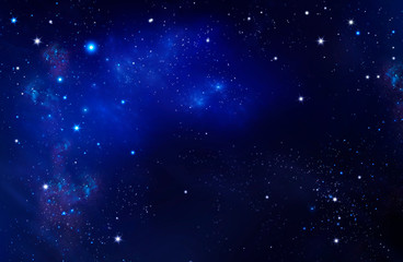 Obraz na płótnie Canvas Deep space. Night sky, abstract blue background