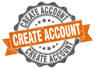 create account stamp. sign. seal