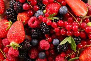 Fototapeta na wymiar assorted of berry fruit