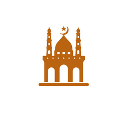 Mosque Moslem icon vector Illustration design template 