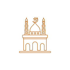 Mosque Moslem icon vector Illustration design template 