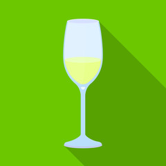 Vector illustration of wine and glass sign. Collection of wine and transparent vector icon for stock.