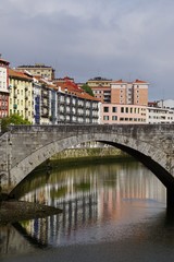 bridge architecture in Bilbao city Spain